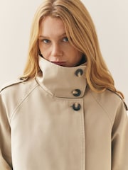 Nothing Ordinary Stone Pure Cotton Mini Trench Jacket - Image 4 of 9