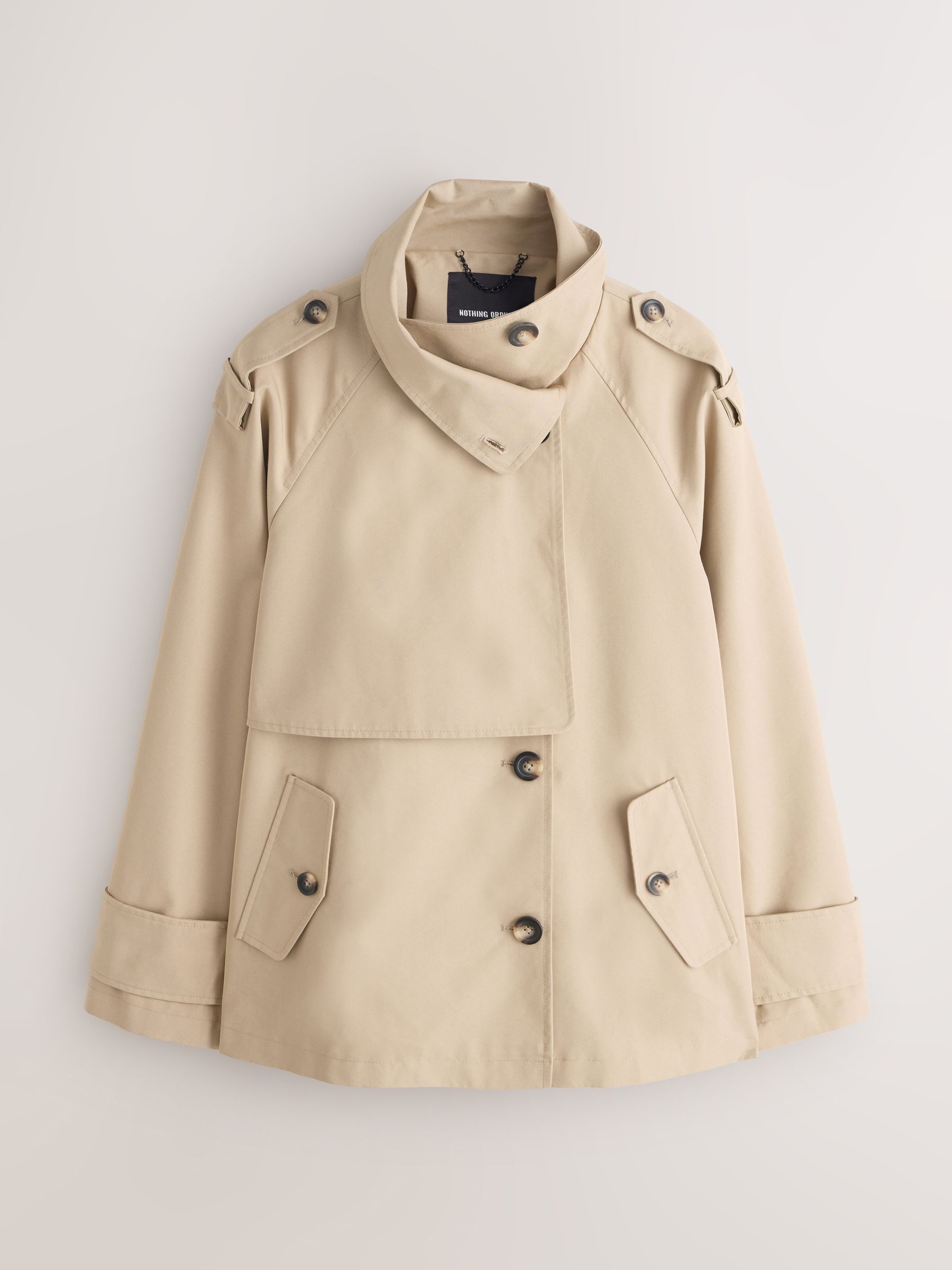 Buy Nothing Ordinary Stone Premium Cotton Rich Mini Trench Jacket