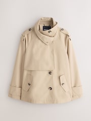 Nothing Ordinary Stone Pure Cotton Mini Trench Jacket - Image 7 of 9