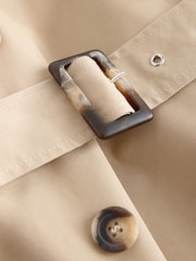 Nothing Ordinary Stone Pure Cotton Midi Trench Jacket - Image 8 of 9