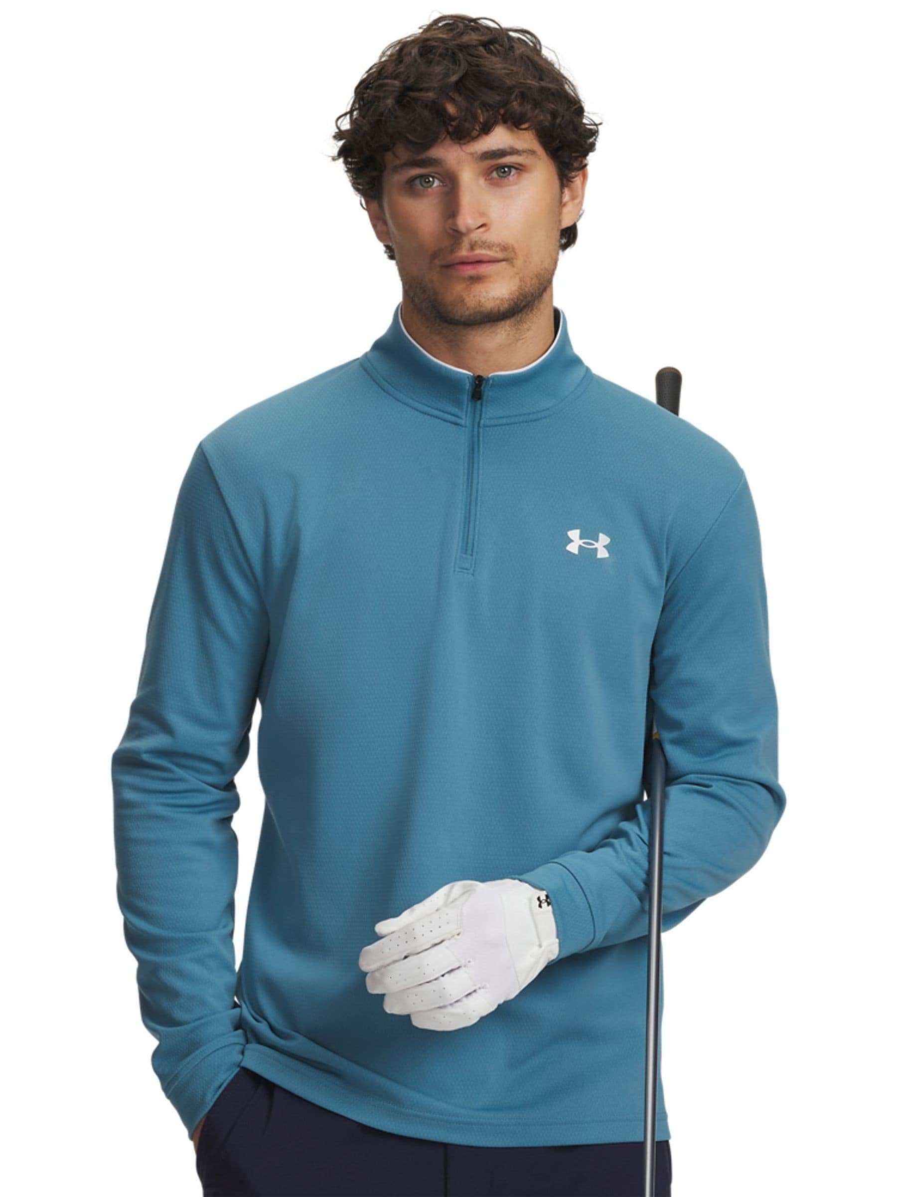 Buy Under Armour Blue UA MatchPlay 1/4 Zip Sweat Top from Next USA