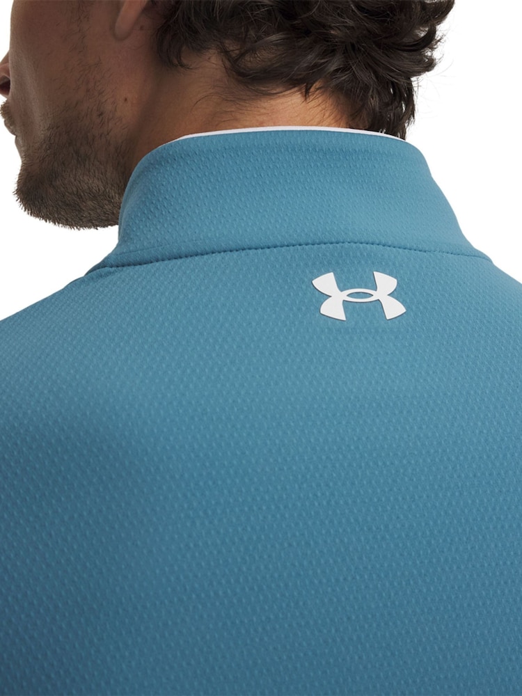 Under Armour Blue UA MatchPlay 1/4 Zip Sweat Top - Image 3 of 3