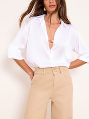 Lipsy Sand Ultra Wide Leg Jeans - Image 2 of 4