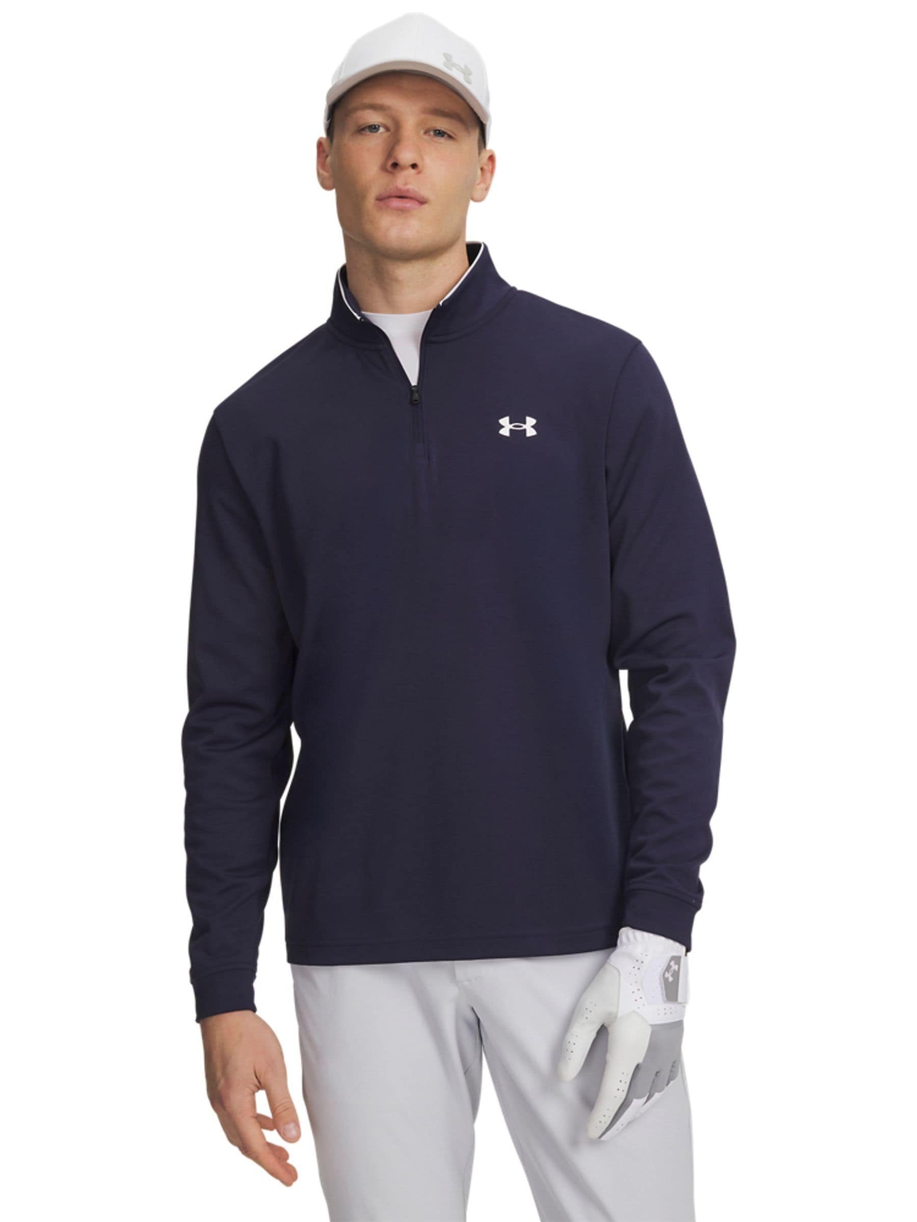 Buy Under Armour Blue UA MatchPlay Quarter Zip Sweatshirt from