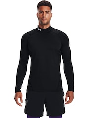 Under Armour Black Cold Gear Armour Fitted Mock T-Shirt - Image 1 of 8