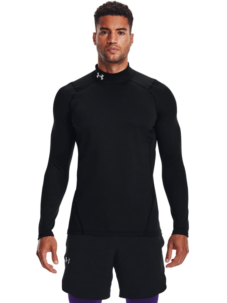 Under Armour Black Cold Gear Armour Fitted Mock T-Shirt - Image 1 of 8