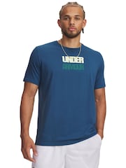 Under Armour Blue Block Logo Short Sleeve T-Shirt - Image 1 of 3