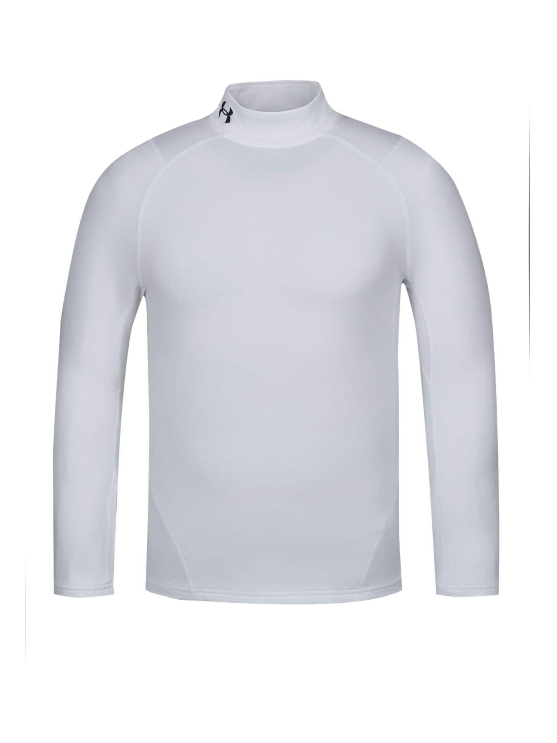 Buy Under Armour White Cold Gear Armour Fitted Mock T-Shirt from