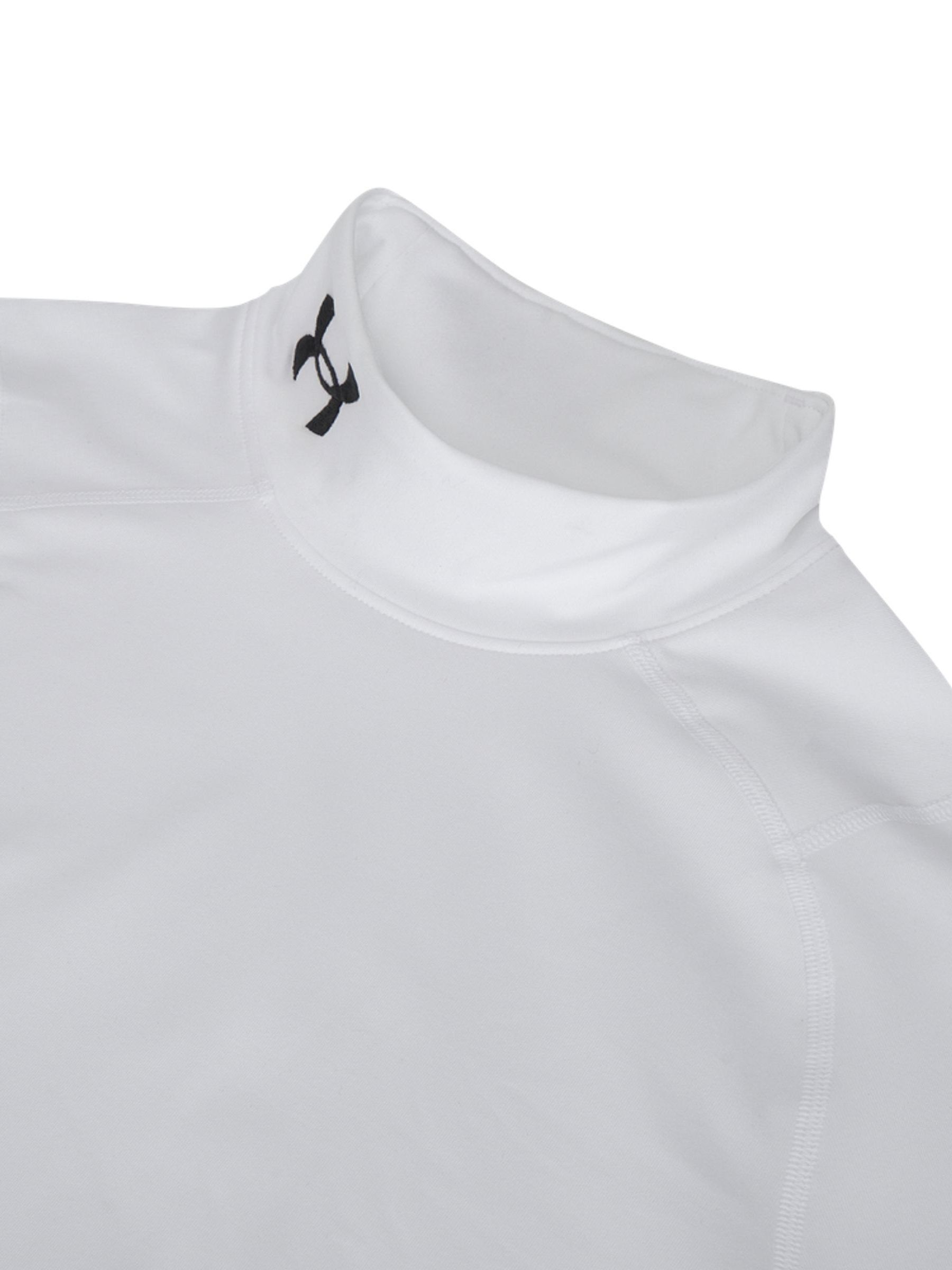 Buy Under Armour White Cold Gear Armour Fitted Mock T-Shirt from