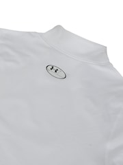 Under Armour White Cold Gear Armour Fitted Mock T-Shirt - Image 8 of 9