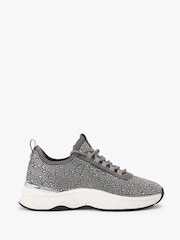 Carvela Grey Swift Jewel Runner Trainers - Image 2 of 5