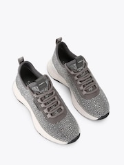 Carvela Grey Swift Jewel Runner Trainers - Image 3 of 5