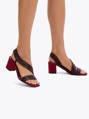 Carvela Red Gala Block Jewel 60 Sandals - Image 1 of 5