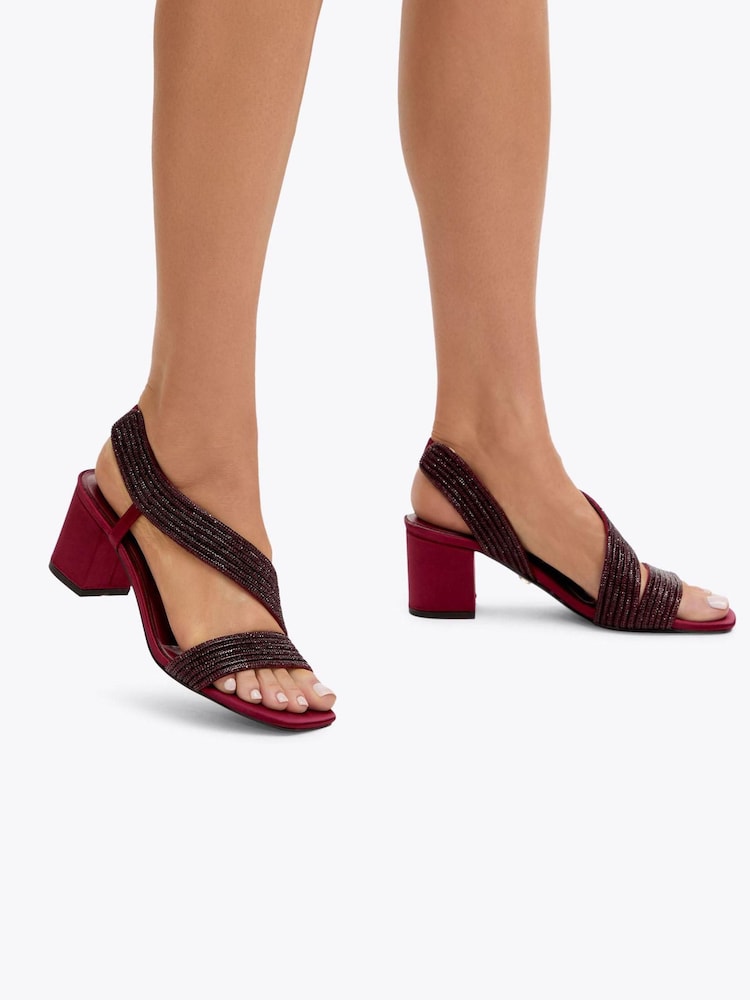 Carvela Red Gala Block Jewel 60 Sandals - Image 1 of 5 Carvela Red Gala Block Jewel 60 Sandals - Image 1 of 5