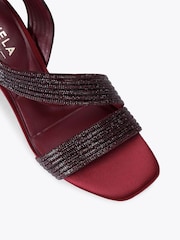 Carvela Red Gala Block Jewel 60 Sandals - Image 5 of 5