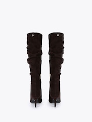 Carvela Chocolate Brown Standard fit Spirit Slouch Boots - Image 6 of 7