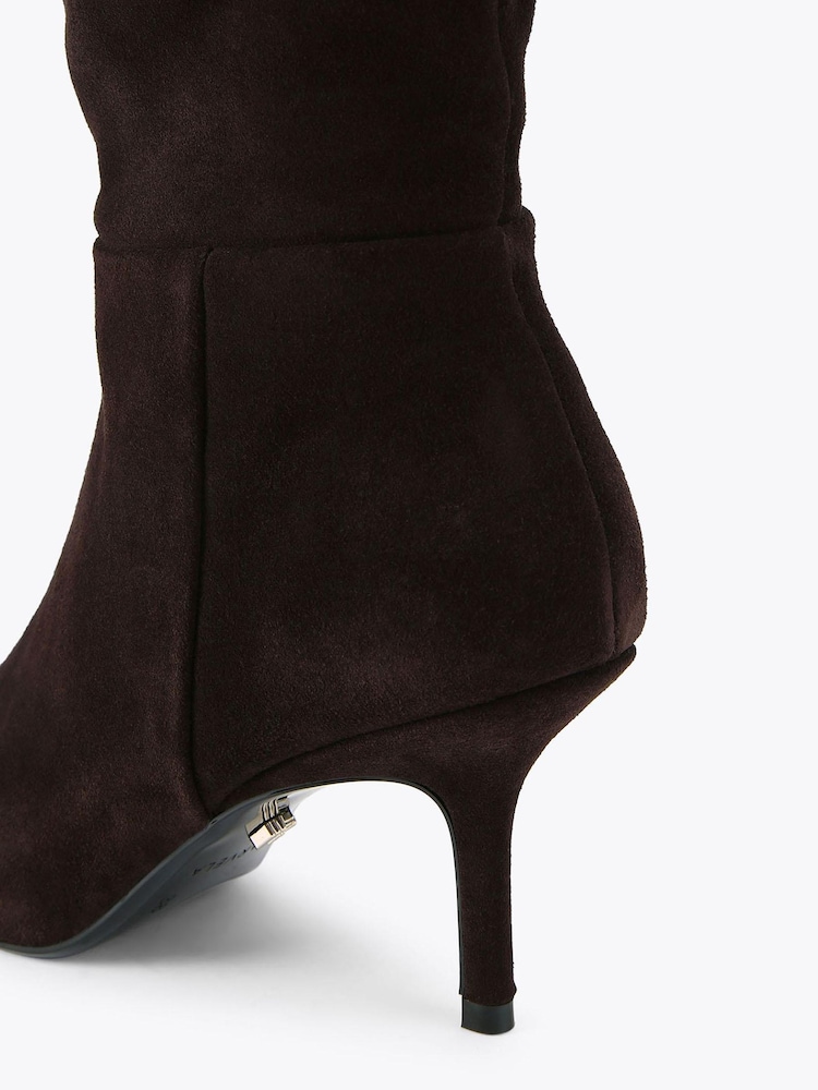 Carvela Chocolate Brown Standard fit Spirit Slouch Boots - Image 7 of 7