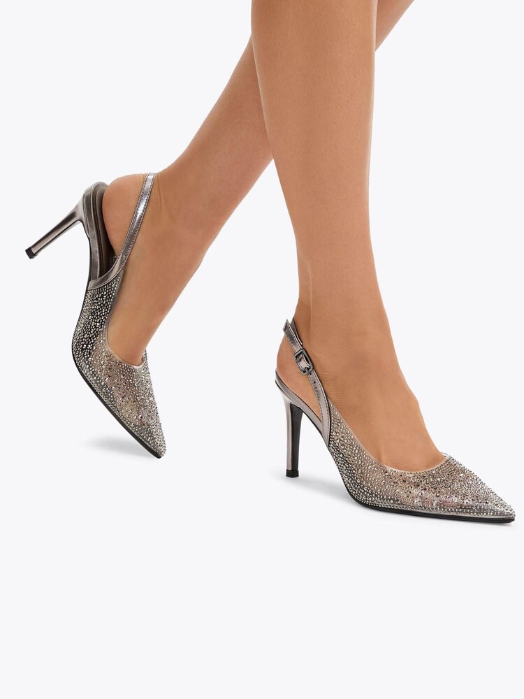 Carvela Metalic Positano Vinyl Sling Back Shoes - Image 1 of 5