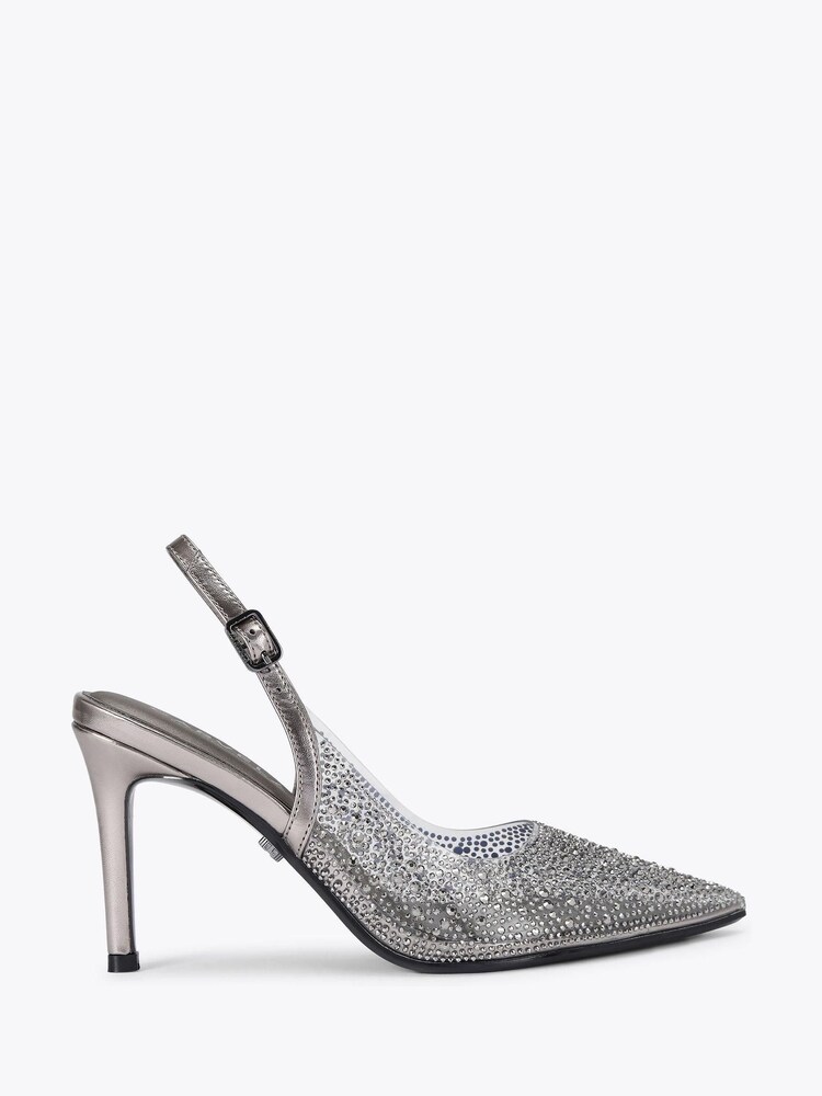 Carvela Metalic Positano Vinyl Sling Back Shoes - Image 2 of 5