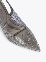 Carvela Metalic Positano Vinyl Sling Back Shoes - Image 5 of 5