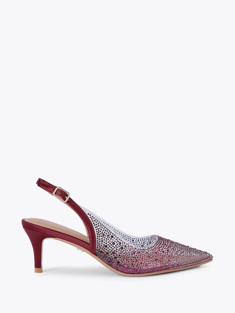 Carvela Red Positano Vinyl Sling Low Shoes - Image 2 of 5