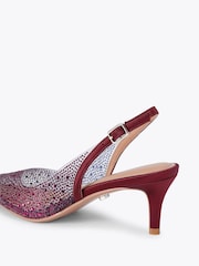 Carvela Red Positano Vinyl Sling Low Shoes - Image 4 of 5