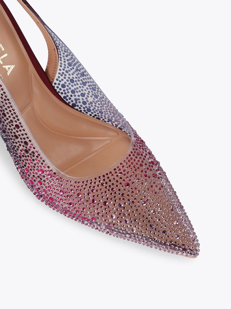 Carvela Red Positano Vinyl Sling Low Shoes - Image 5 of 5