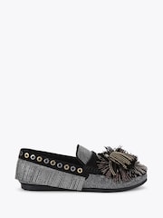 Kurt Geiger London Pom Pom Moccasin Black Pumps - Image 1 of 4