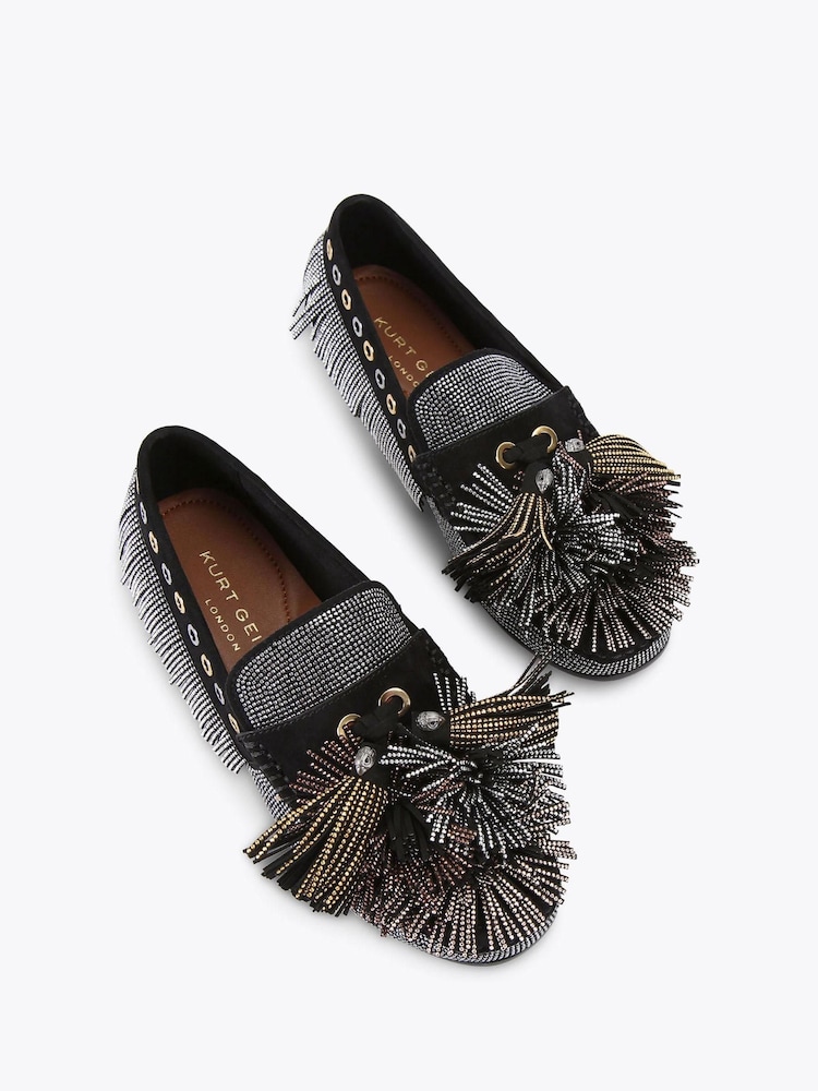 Kurt Geiger London Pom Pom Moccasin Black Pumps - Image 2 of 4