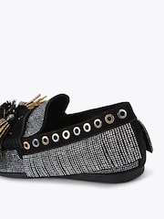 Kurt Geiger London Pom Pom Moccasin Black Pumps - Image 3 of 4