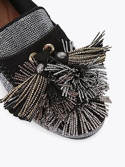Kurt Geiger London Pom Pom Moccasin Black Pumps - Image 4 of 4