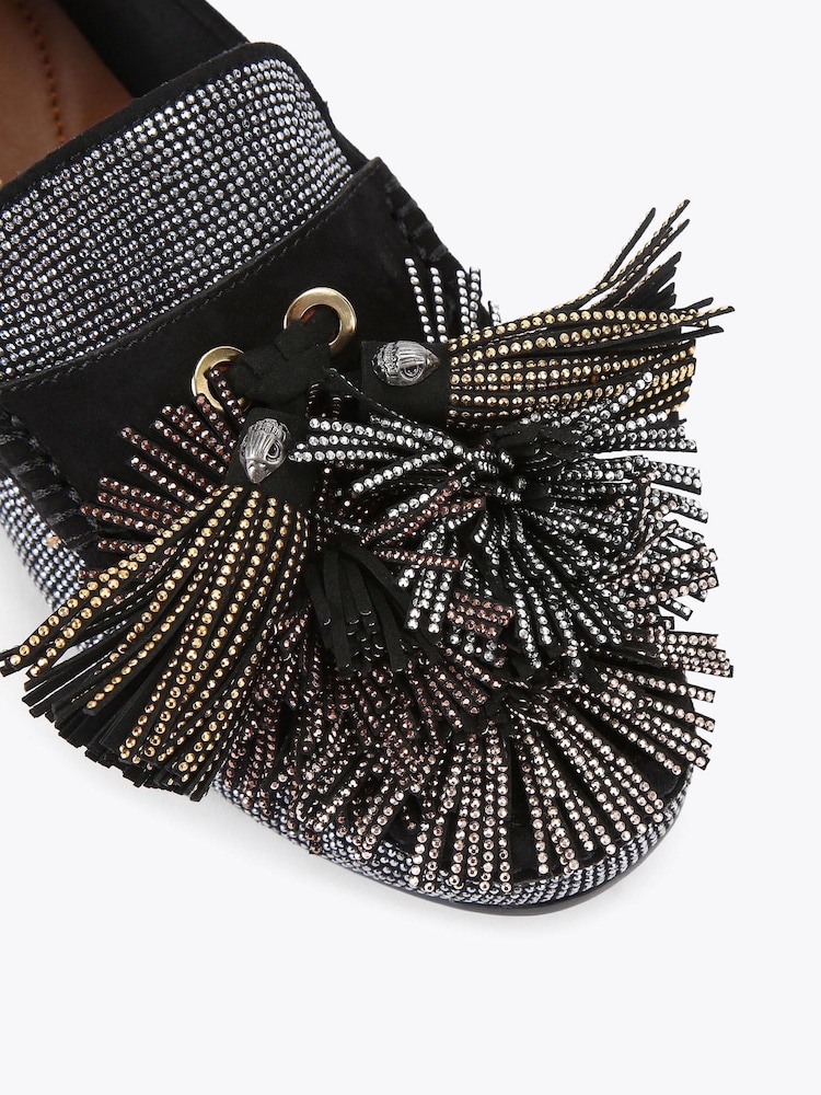 Kurt Geiger London Pom Pom Moccasin Black Pumps - Image 4 of 4