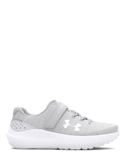 Under Armour Grey Kids Surge 4 Trainers - Image 1 of 5