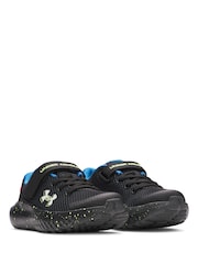 Under Armour Black/Yellow Surge 4 Trainers - Image 3 of 5