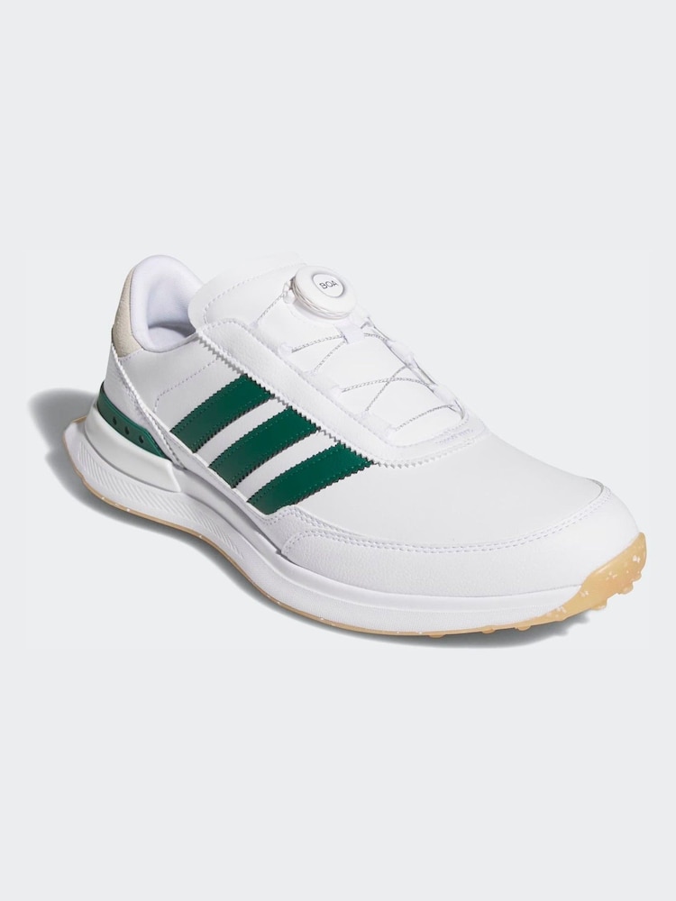adidas Golf White/Green S2G 26 Boa Spikeless Shoes - Image 1 of 8