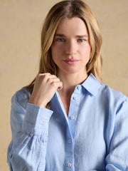 Blå - Joules Anna langermet 100% linskjorte - Bilde 4 av 7