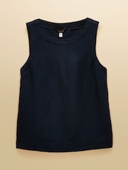 Joules Cove Navy Sleeveless Top - Image 6 of 6