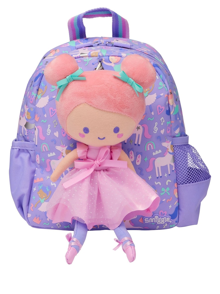 Smiggle Orange Teeny Tiny Ready Set Go Backpack With Detachable Plush Toy - Image 1 of 3