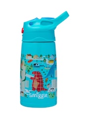 Smiggle Green Adventurous Junior Stainless Steel Flip Drink Bottle 400Ml - Image 1 of 2