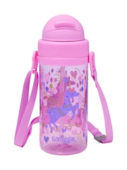 Smiggle Pink Adventurous Teeny Tiny Plastic Drink Bottle With Strap 400Ml - Image 2 of 2