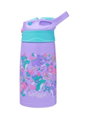 Smiggle Purple Adventurous Junior Stainless Steel Flip Drink Bottle 400Ml - Image 1 of 2