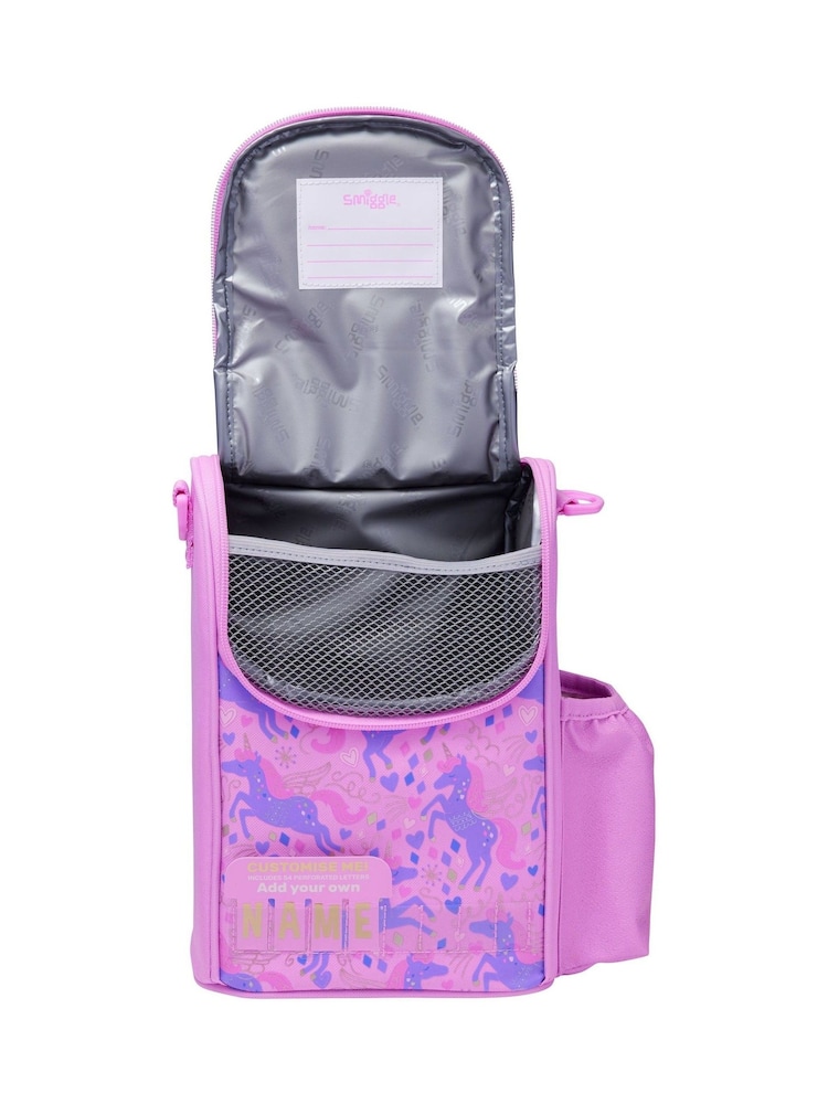 Smiggle Pink Adventurous Junior ID Lunchbox With Strap - Image 1 of 4 Smiggle Pink Adventurous Junior ID Lunchbox With Strap - Image 1 of 4