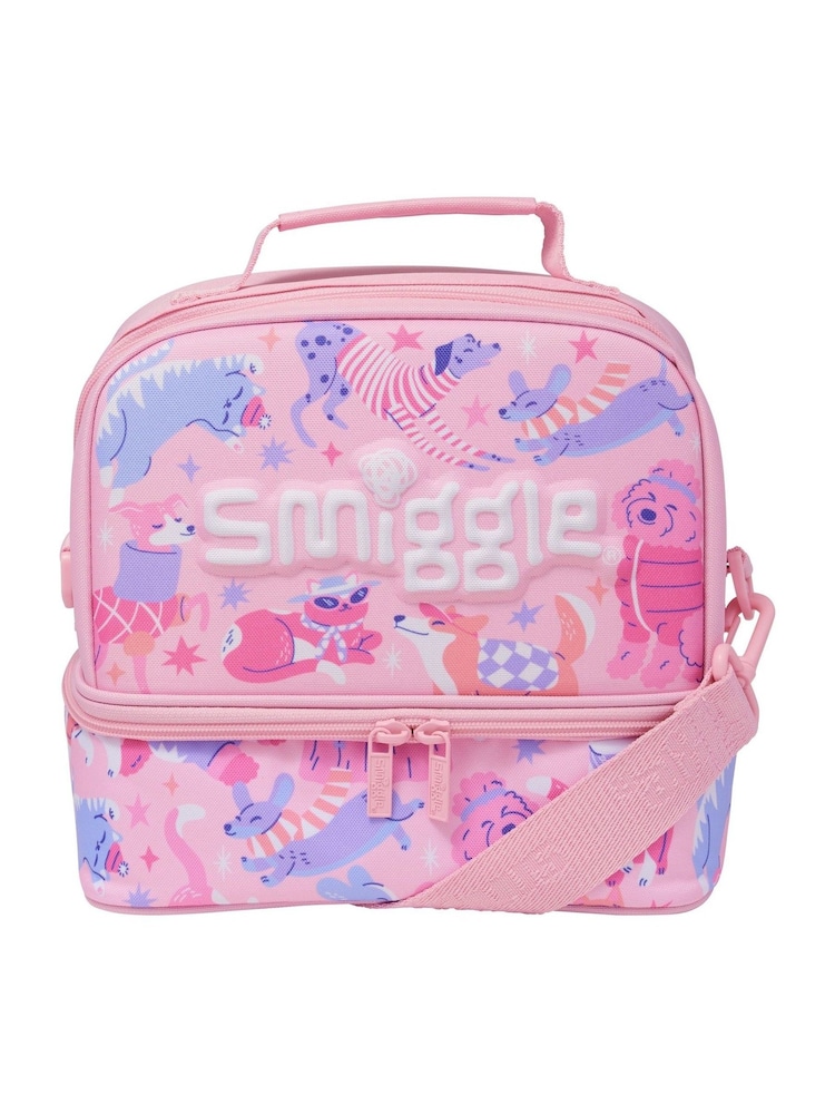 Smiggle Pink Surreal Level Hardtop Lunchbox - Image 1 of 2 Smiggle Pink Surreal Level Hardtop Lunchbox - Image 1 of 2