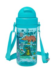 Smiggle Green Adventurous Teeny Tiny Plastic Drink Bottle With Strap 400Ml - Image 4 of 4