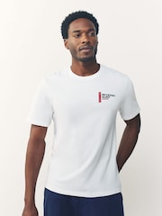 White Regular Fit Japanese Surf Graphic Print T-Shirt - Image 3 of 8