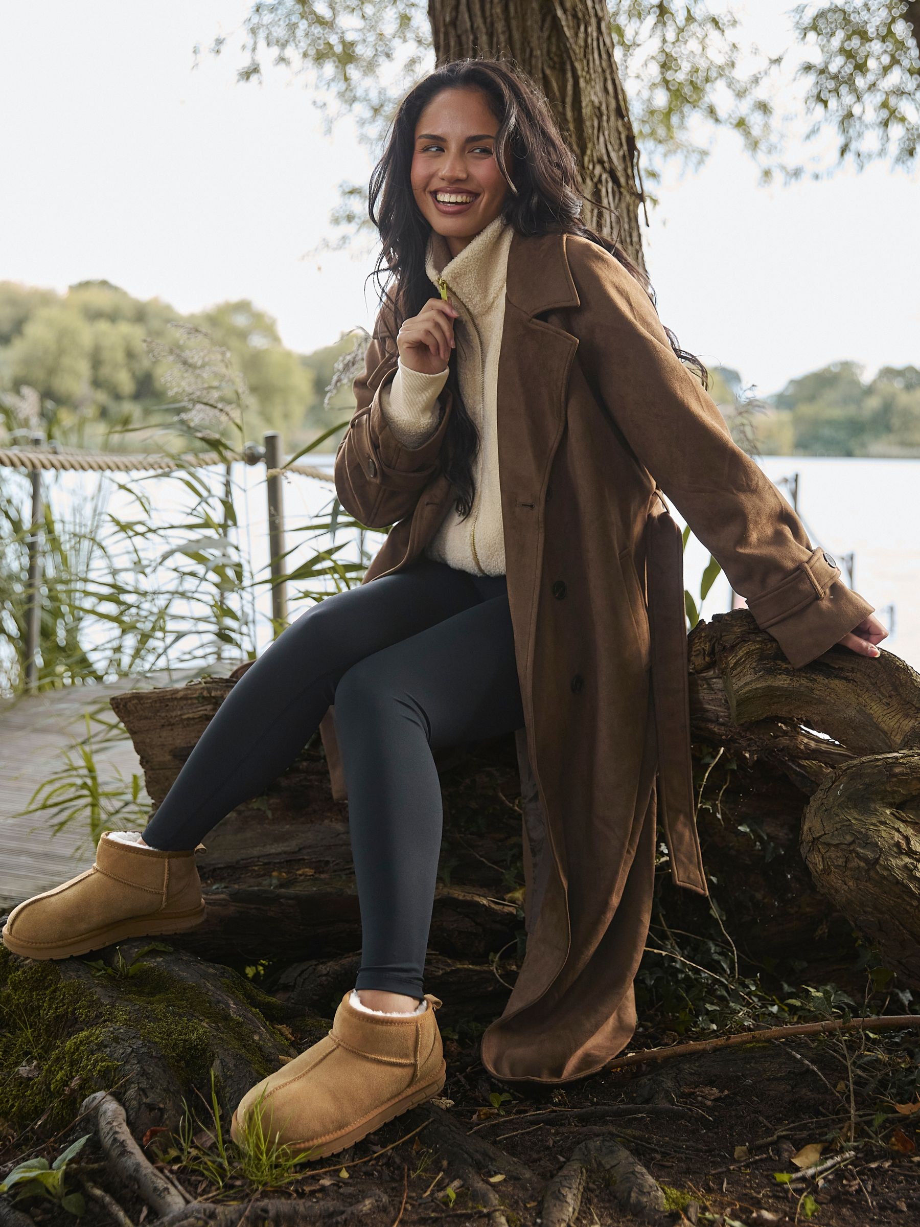 Buy South Beach Brown Faux Suede Trench Coat from Next South Africa Buy South Beach Brown Faux Suede Trench Coat from Next South Africa