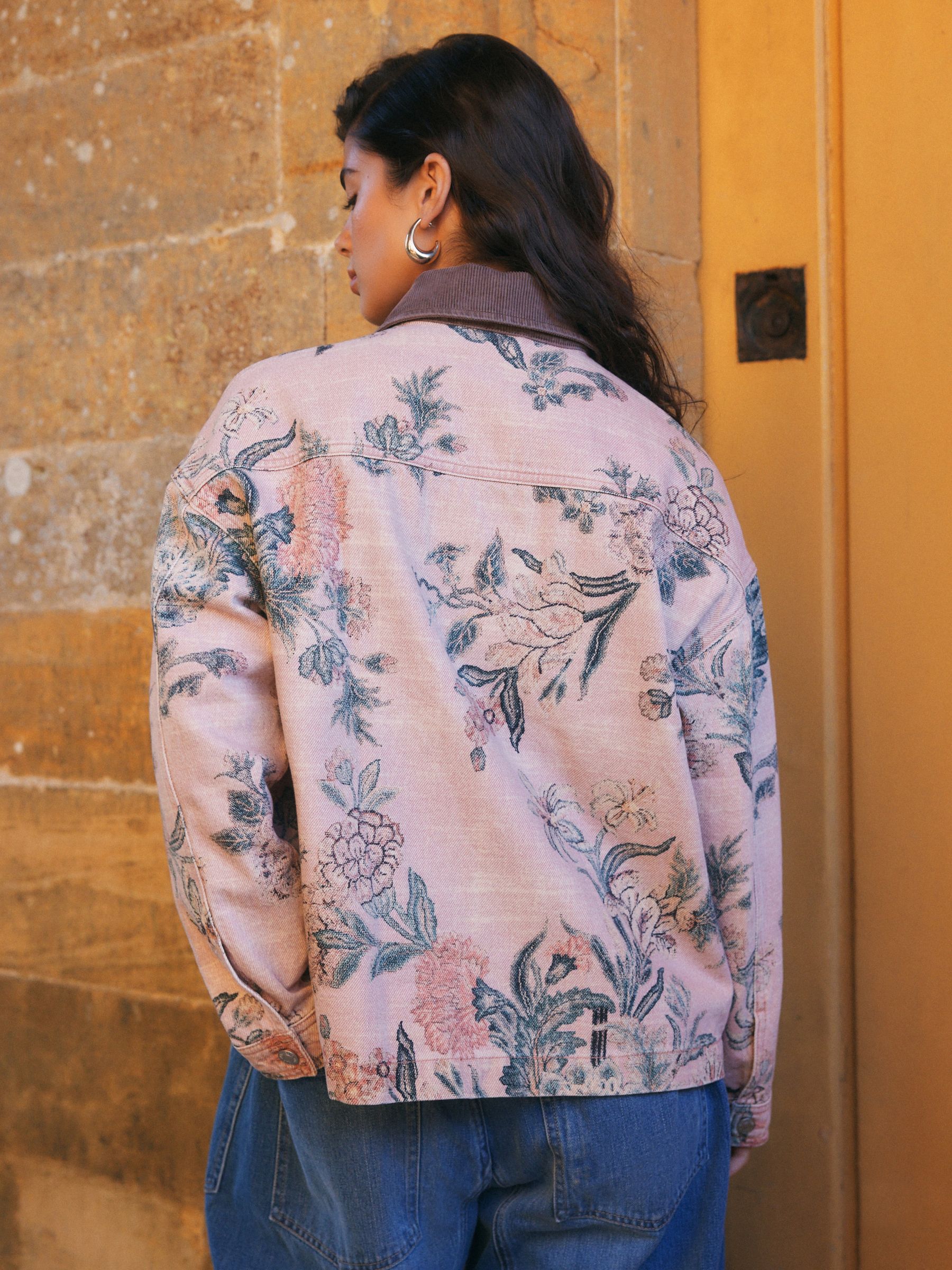 Next Performance Collection Jacket Buy Pink National Trust x Next Denim Cord Collar Barn Jacket from the ...