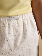 Joules Amara White Pull On Cotton Shorts - Image 4 of 7