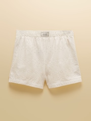 Joules Amara White Pull On Cotton Shorts - Image 7 of 7