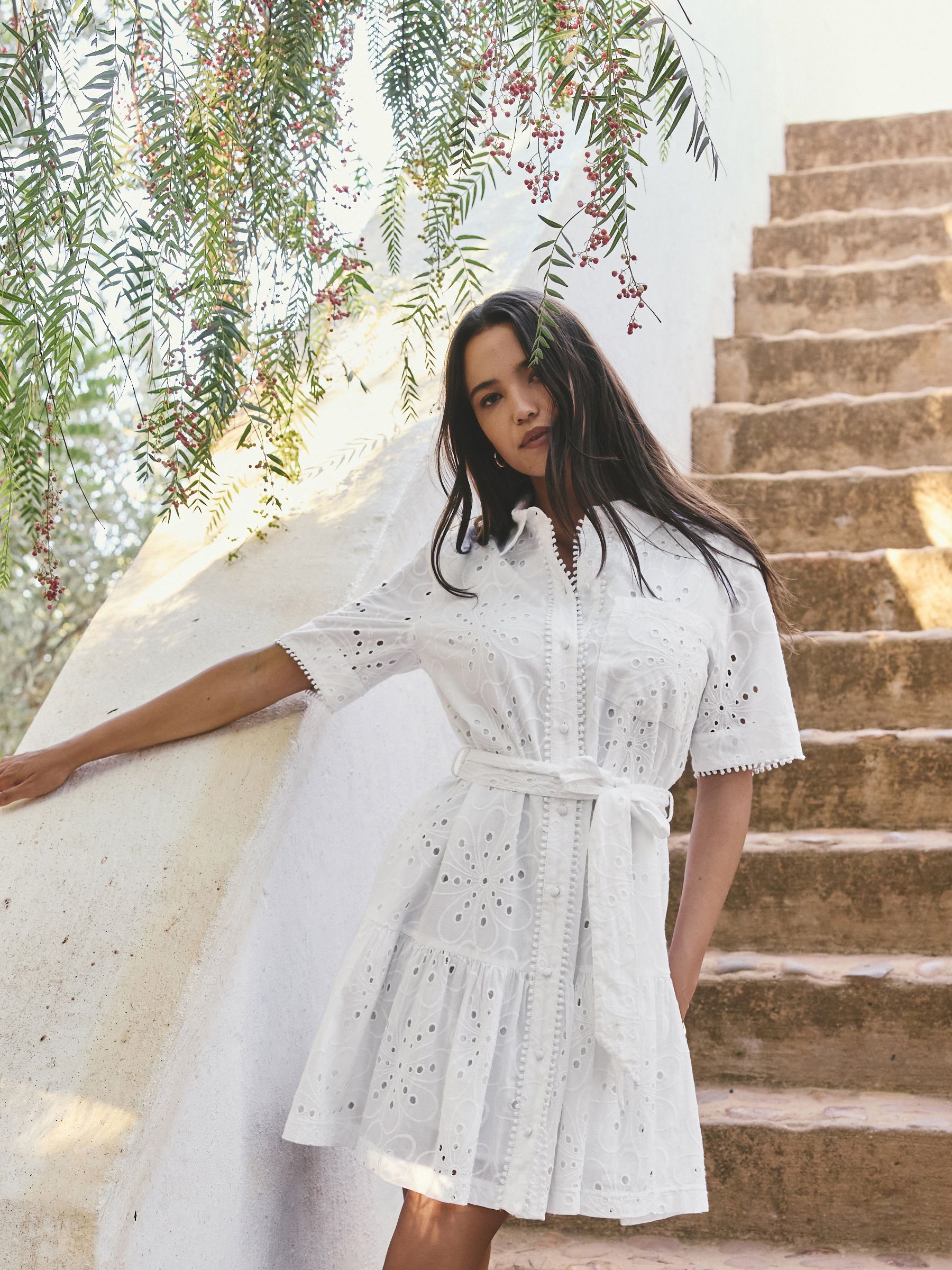next white embroidered dress Next's embroidered white mini dress with pockets is the easy summer style you'll wear on repeat
